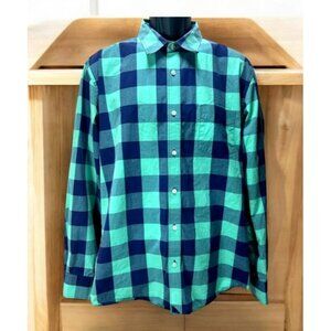 Untuckit‎ Mens Slim Fit Green Check Button-Up Shirt XXL Long Sleeve